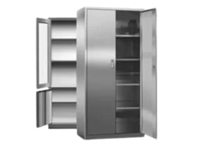 Stainless steel storage cabinet for institutional kitchens